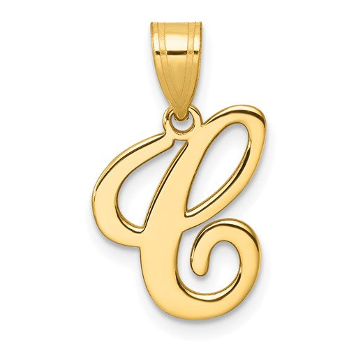 14k-script-letter-c-initial-pendant-SolomonJeweler-Wichita-KS-CustomJewelry