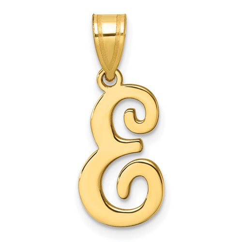 14k-script-letter-e-initial-pendant-SolomonJeweler-Wichita-KS-CustomJewelry
