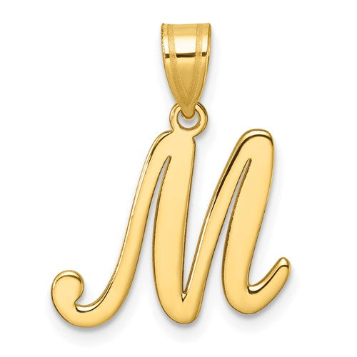 14k-script-letter-m-initial-pendant-SolomonJeweler-Wichita-KS-CustomJewelry