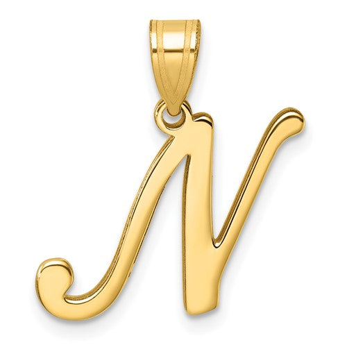 14k-script-letter-n-initial-pendant-SolomonJeweler-Wichita-KS-CustomJewelry