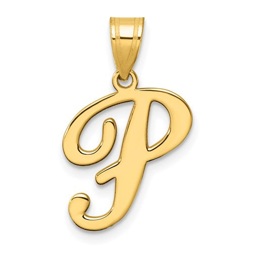 14k-script-letter-p-initial-pendant-SolomonJeweler-Wichita-KS-CustomJewelry