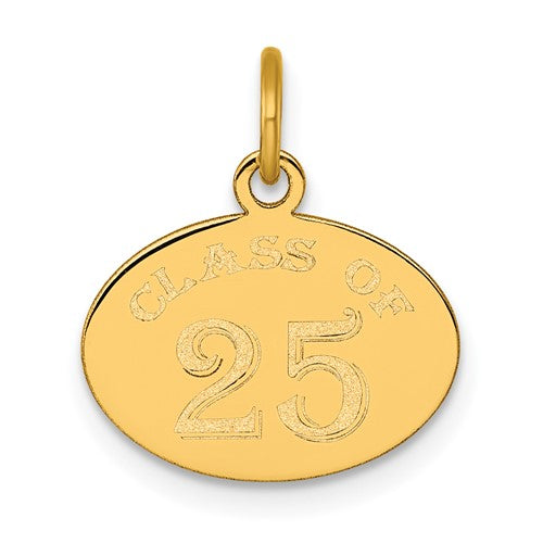 14k-polished-oval-class-of-2025-charm-SolomonJeweler-Wichita-KS-CustomJewelry