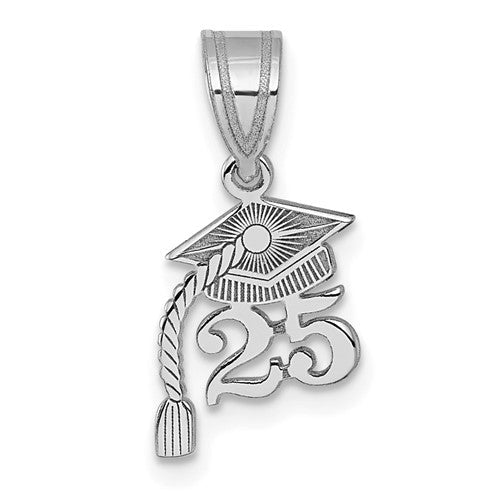 14k-white-gold-graduation-cap-25-w-dangling-tassel-charm-SolomonJeweler-Wichita-KS-CustomJewelry