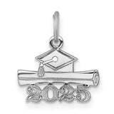14k-white-gold-2025-graduation-cap-and-diploma-charm-SolomonJeweler-Wichita-KS-CustomJewelry