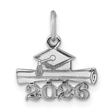 14k-white-gold-2026-graduation-cap-and-diploma-charm-SolomonJeweler-Wichita-KS-CustomJewelry