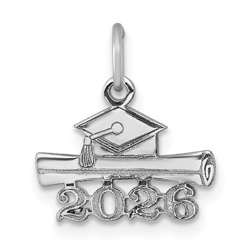14k-white-gold-2026-graduation-cap-and-diploma-charm-SolomonJeweler-Wichita-KS-CustomJewelry