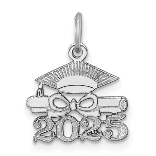 14k-white-gold-graduation-cap-and-diploma-2025-charm-SolomonJeweler-Wichita-KS-CustomJewelry