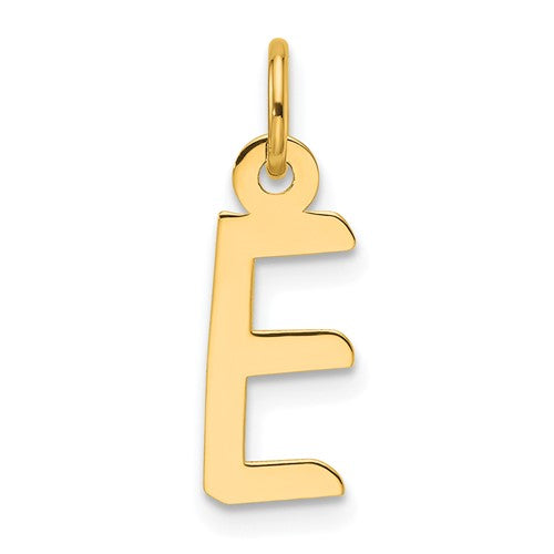 14k-slanted-block-letter-e-initial-charm-SolomonJeweler-Wichita-KS-CustomJewelry