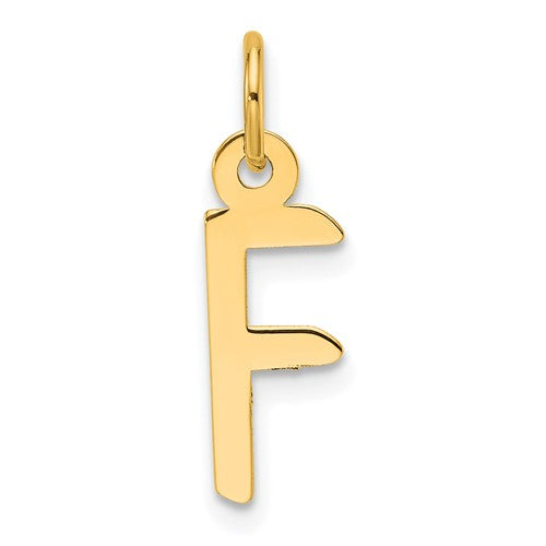 14k-slanted-block-letter-f-initial-charm-SolomonJeweler-Wichita-KS-CustomJewelry