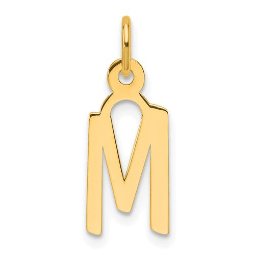 14k-slanted-block-letter-m-initial-charm-SolomonJeweler-Wichita-KS-CustomJewelry