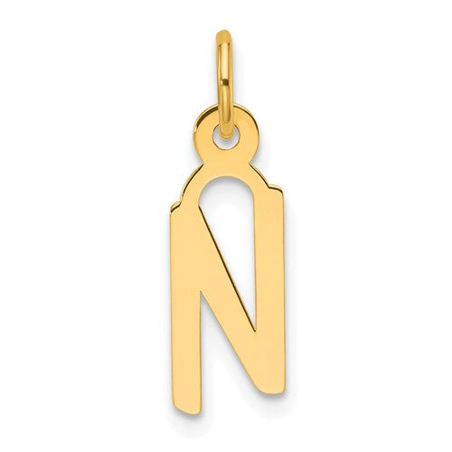 14k-slanted-block-letter-n-initial-charm-SolomonJeweler-Wichita-KS-CustomJewelry