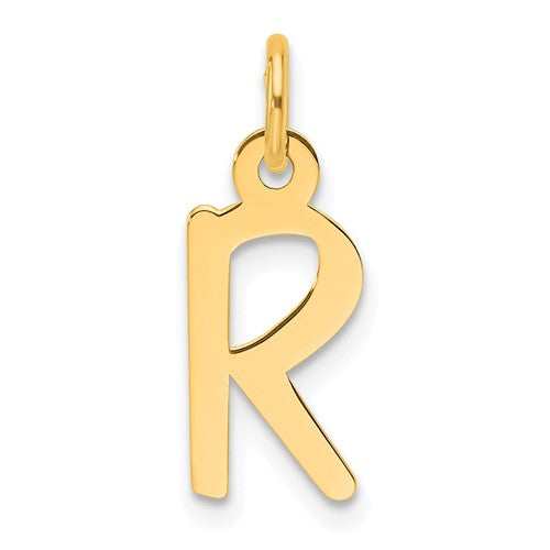 14k-slanted-block-letter-r-initial-charm-SolomonJeweler-Wichita-KS-CustomJewelry