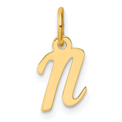 14k-small-script-letter-n-initial-charm-SolomonJeweler-Wichita-KS-CustomJewelry