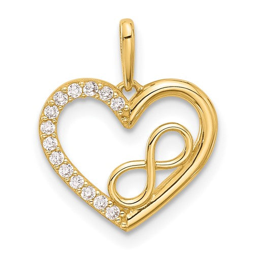 14k-polished-cz-heart-w-infinity-pendant-SolomonJeweler-Wichita-KS-CustomJewelry