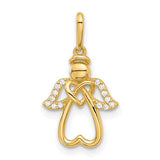 14k-polished-cz-angel-pendant-SolomonJeweler-Wichita-KS-CustomJewelry