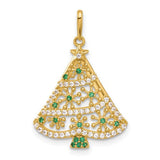 14k-polished-green-and-white-cz-christmas-tree-pendant-SolomonJeweler-Wichita-KS-CustomJewelry