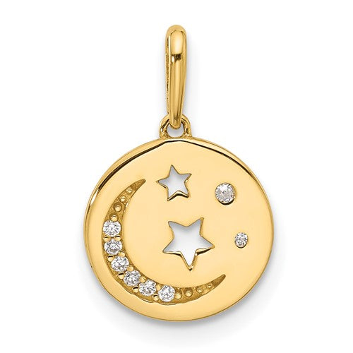 14k-polished-cz-moon-and-stars-in-disc-pendant-SolomonJeweler-Wichita-KS-CustomJewelry