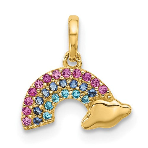 14k-polished-multi-color-cz-rainbow-pendant-SolomonJeweler-Wichita-KS-CustomJewelry