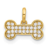 14k-polished-cz-dog-bone-pendant-SolomonJeweler-Wichita-KS-CustomJewelry