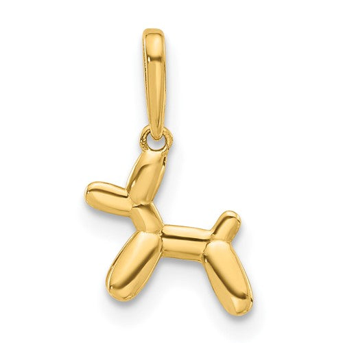 14k-polished-3d-balloon-puppy-pendant-charm-SolomonJeweler-Wichita-KS-CustomJewelry