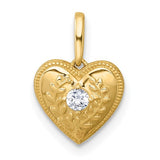 14k-polished-and-textured-cz-floral-heart-pendant-SolomonJeweler-Wichita-KS-CustomJewelry