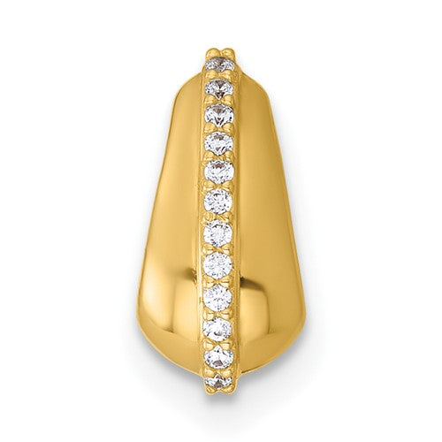 14k-polished-cz-domed-teardrop-chain-slide-SolomonJeweler-Wichita-KS-CustomJewelry