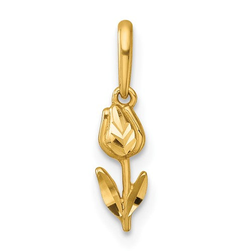 14k-polished-and-diamond-cut-tulip-pendant-SolomonJeweler-Wichita-KS-CustomJewelry