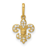 14k-polished-cz-fleur-de-lis-pendant-SolomonJeweler-Wichita-KS-CustomJewelry
