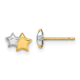 14k-w-rhodium-polished-double-star-post-earrings-SolomonJeweler-Wichita-KS-CustomJewelry