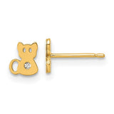 14k-polished-cz-cat-post-earrings-SolomonJeweler-Wichita-KS-CustomJewelry