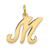 14ky-script-letter-m-initial-charm-SolomonJeweler-Wichita-KS-CustomJewelry