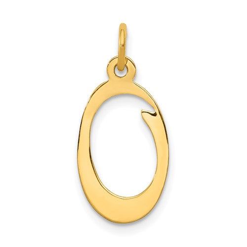 14ky-script-letter-o-initial-charm-SolomonJeweler-Wichita-KS-CustomJewelry