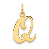 14ky-script-letter-q-initial-charm-SolomonJeweler-Wichita-KS-CustomJewelry