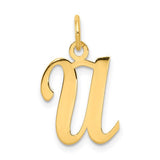 14ky-script-letter-u-initial-charm-SolomonJeweler-Wichita-KS-CustomJewelry