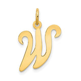 14ky-script-letter-w-initial-charm-SolomonJeweler-Wichita-KS-CustomJewelry