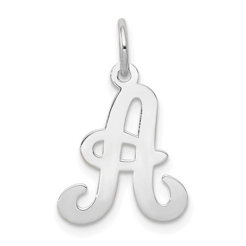 14kw-white-gold-script-letter-a-initial-charm-SolomonJeweler-Wichita-KS-CustomJewelry