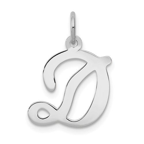 14kw-white-gold-script-letter-d-initial-charm-SolomonJeweler-Wichita-KS-CustomJewelry