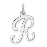 14kw-white-gold-script-letter-r-initial-charm-SolomonJeweler-Wichita-KS-CustomJewelry