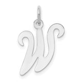 14kw-white-gold-script-letter-w-initial-charm-SolomonJeweler-Wichita-KS-CustomJewelry