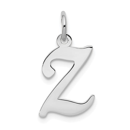14kw-white-gold-script-letter-z-initial-charm-SolomonJeweler-Wichita-KS-CustomJewelry