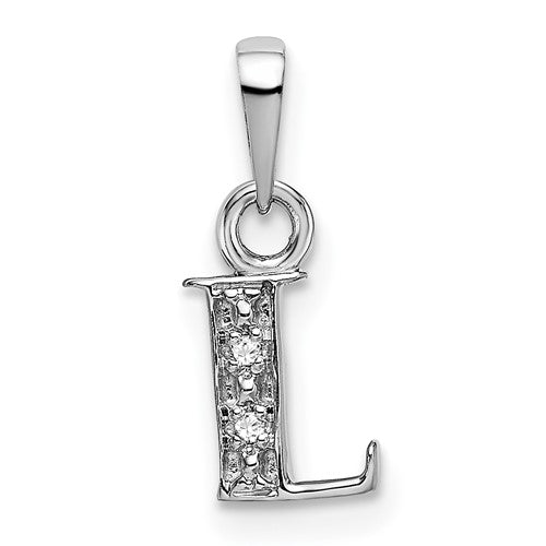14kw-rhodium-plated-diamond-letter-l-initial-pendant-SolomonJeweler-Wichita-KS-CustomJewelry