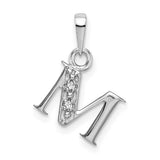 14kw-rhodium-plated-diamond-letter-m-initial-pendant-SolomonJeweler-Wichita-KS-CustomJewelry