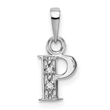 14kw-rhodium-plated-diamond-letter-p-initial-pendant-SolomonJeweler-Wichita-KS-CustomJewelry