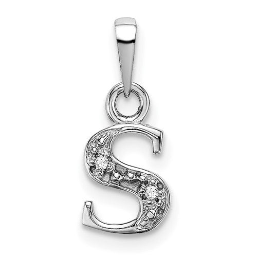 14kw-rhodium-plated-diamond-letter-s-initial-pendant-SolomonJeweler-Wichita-KS-CustomJewelry