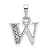 14kw-rhodium-plated-diamond-letter-w-initial-pendant-SolomonJeweler-Wichita-KS-CustomJewelry