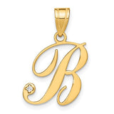 14ky-script-letter-b-initial-pendant-with-diamond-SolomonJeweler-Wichita-KS-CustomJewelry