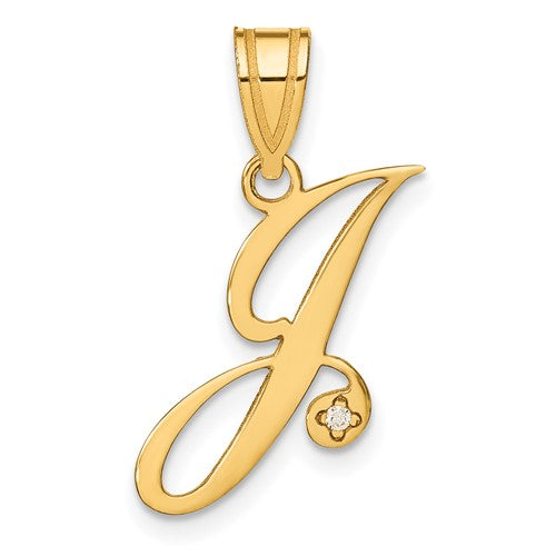 14ky-diamond-script-letter-j-initial-pendant-SolomonJeweler-Wichita-KS-CustomJewelry