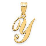 14ky-script-letter-y-initial-pendant-with-diamond-SolomonJeweler-Wichita-KS-CustomJewelry
