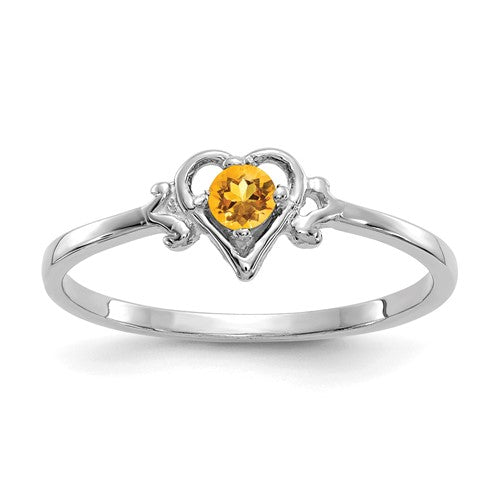 14k-white-gold-citrine-birthstone-heart-ring-SolomonJeweler-Wichita-KS-CustomJewelry