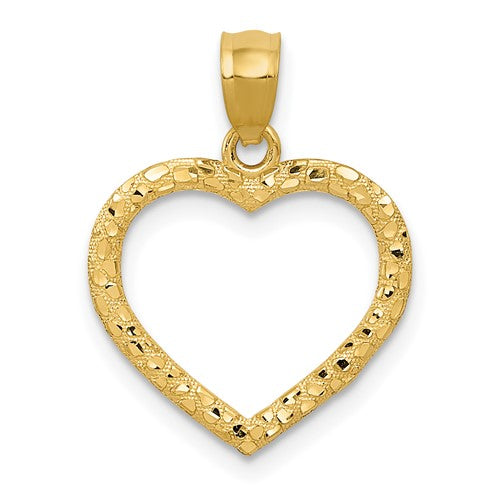 14k-polished-and-textured-open-heart-pendant-SolomonJeweler-Wichita-KS-CustomJewelry
